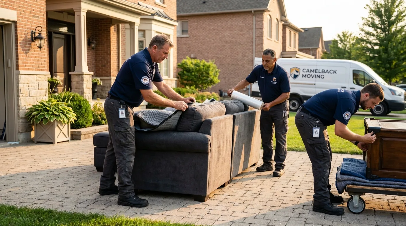 Large estate moving crew wrapping furniture in McCall, ID